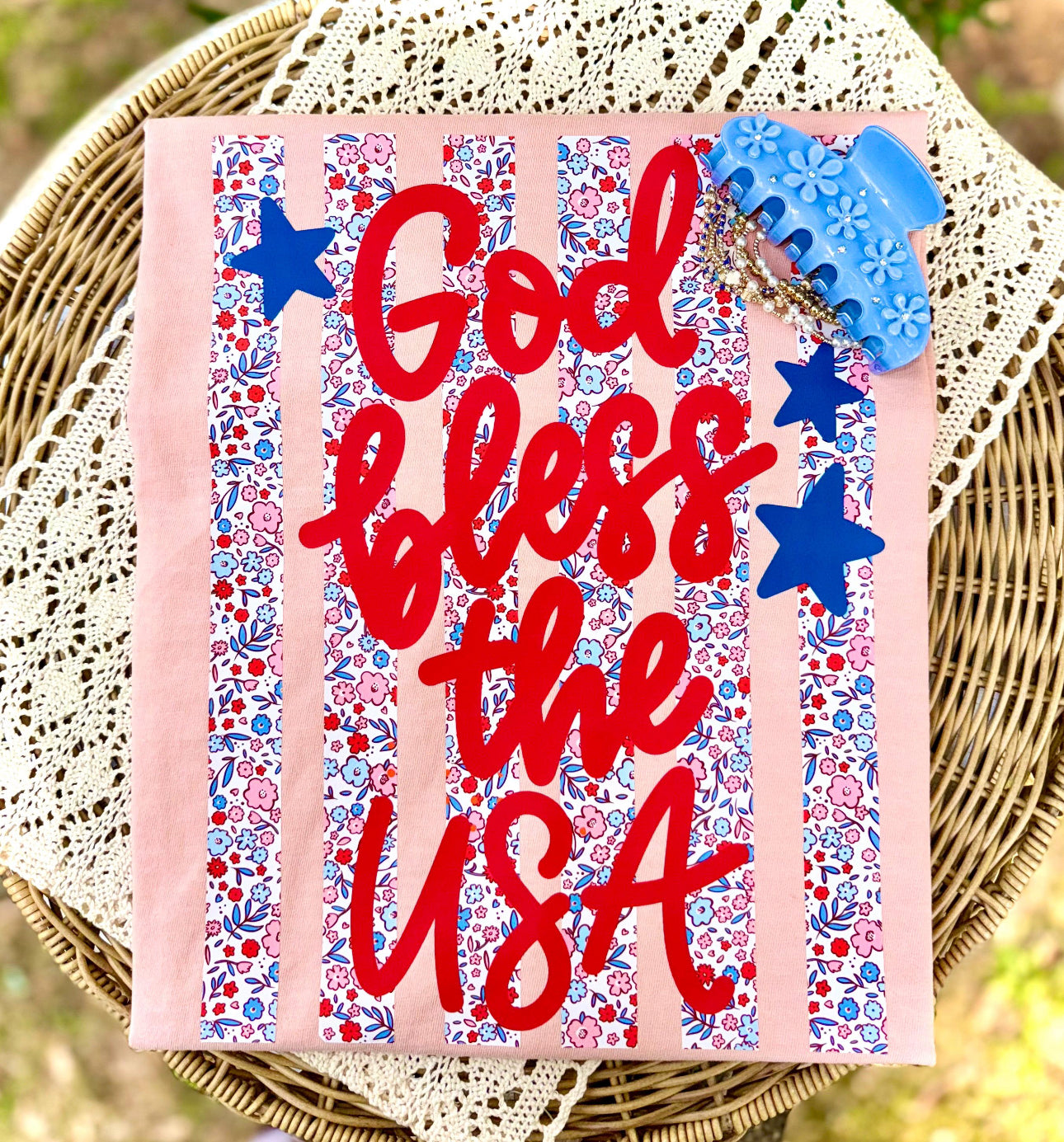 God Bless The USA DTF Heat Transfer