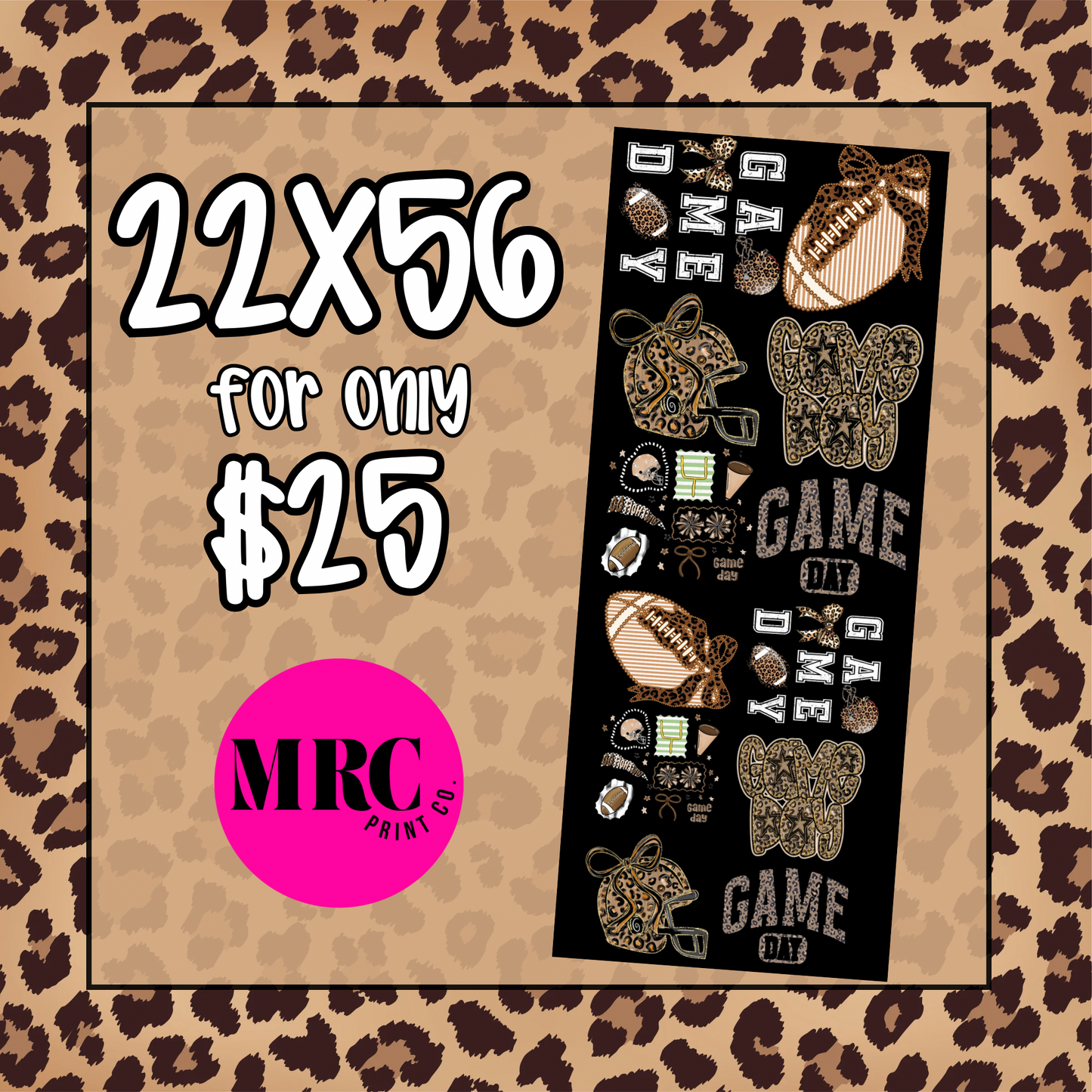 Cheetah Spirit Premade Gang 22x56