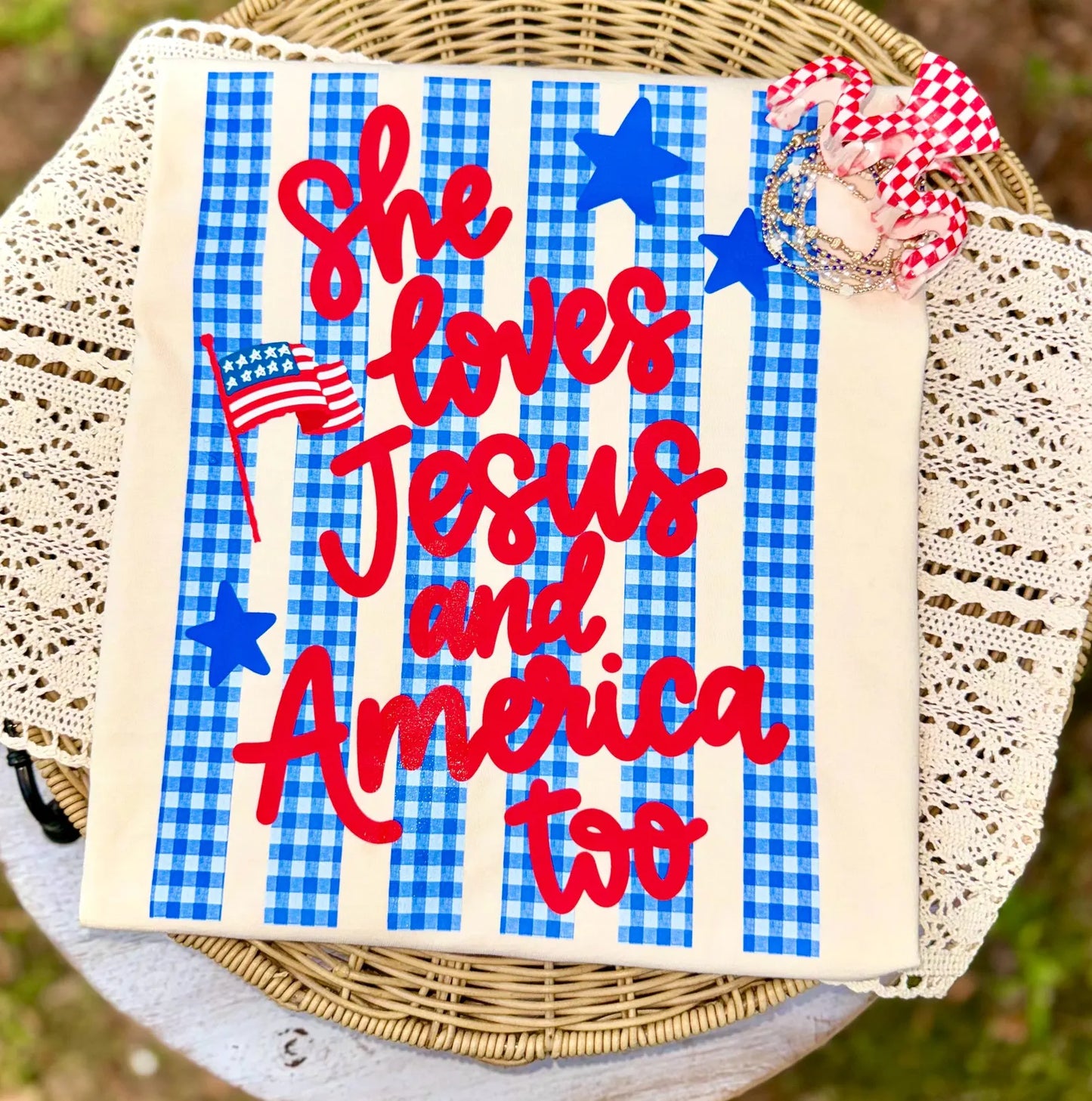 Loves Jesus & America DTF Heat Transfer